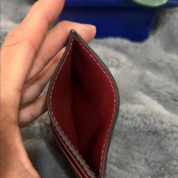 Coach Metallic Pink and Brown Card Holder EUC retail $78 - Picture 4 of 5